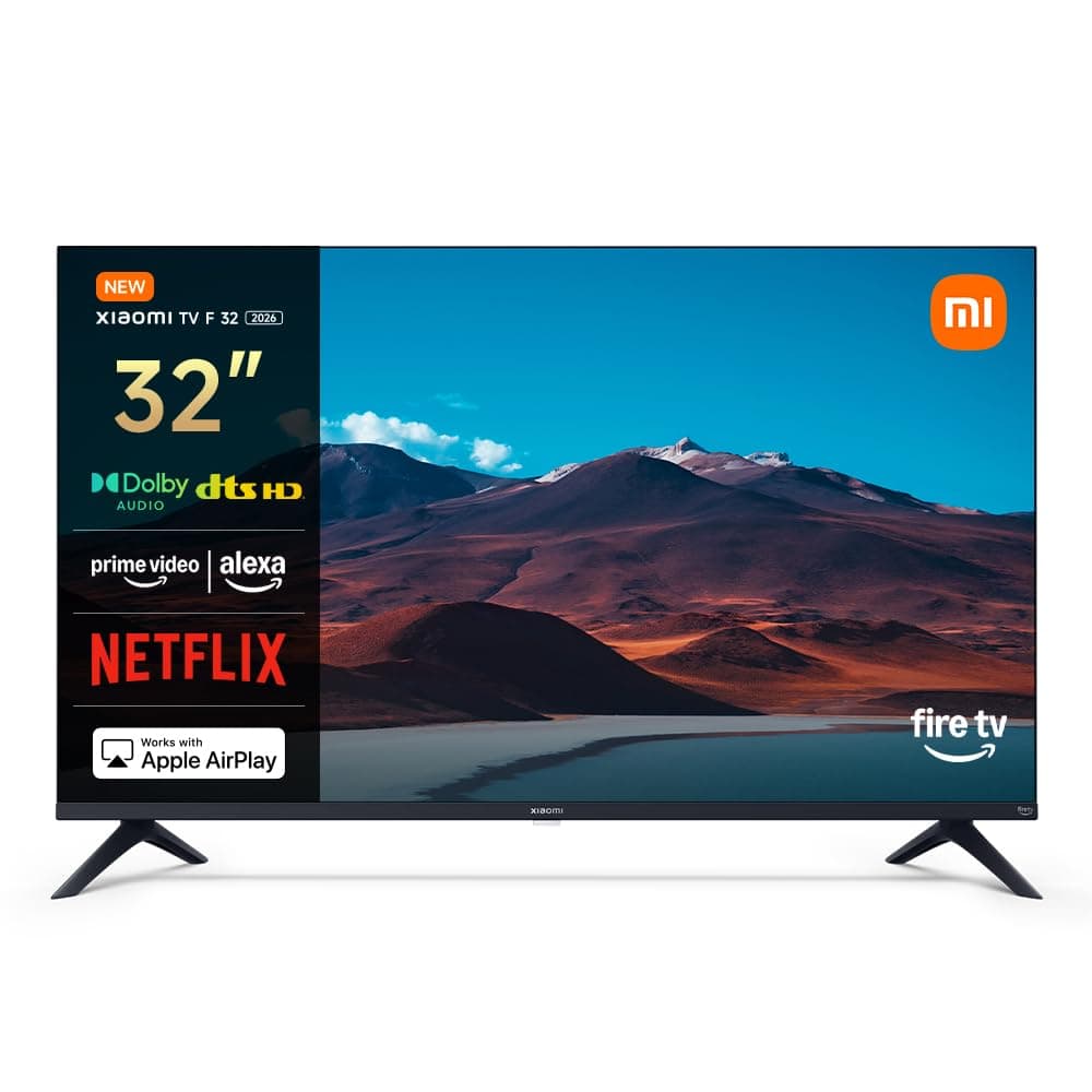 XIAOMI TV F 32, 32 Pulgadas (81 cm), HD, Smart TV, Fire OS7, Control por Voz Alexa, Dolby Audio, DTS Virtual:X, DTS-HD, Compatible con Apple AirPlay, 2025