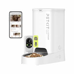 PETKIT Comedero Gato Automatico con Cámara, 1080P HG, Función AI, Dispensador Comida Gatos/Perros 3L, 2.4G WiFi, Audio Bidireccional, App Control, Cuenco de Acero Inoxidable