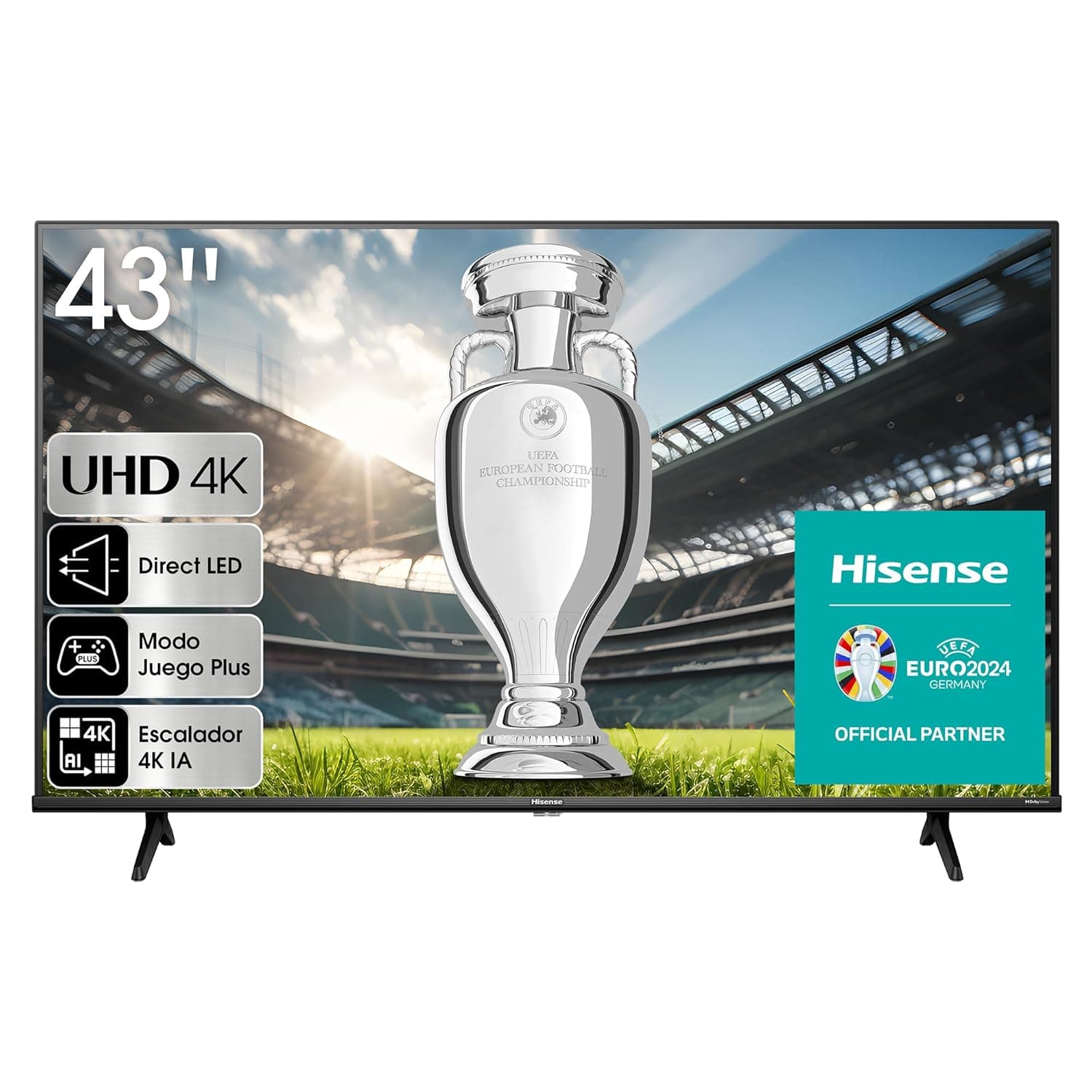 Hisense TV 43A6K - UHD 4K Smart TV de 43 Pulgadas Televisor, Dolby Vision, Modo Juego Plus, DTS Virtual X, Control por Voz televisor (2023)