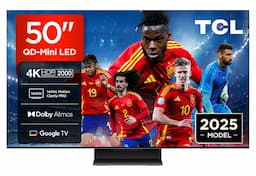 TCL 50Q7C 50" QD-Mini LED, 4K HDR Premium 2600, Smart TV with Google TV (Dolby Vision IQ & Atmos, CrystGlow HVA Panel, Motion Clarity Pro 144Hz, Game Master) [Energy Class F]